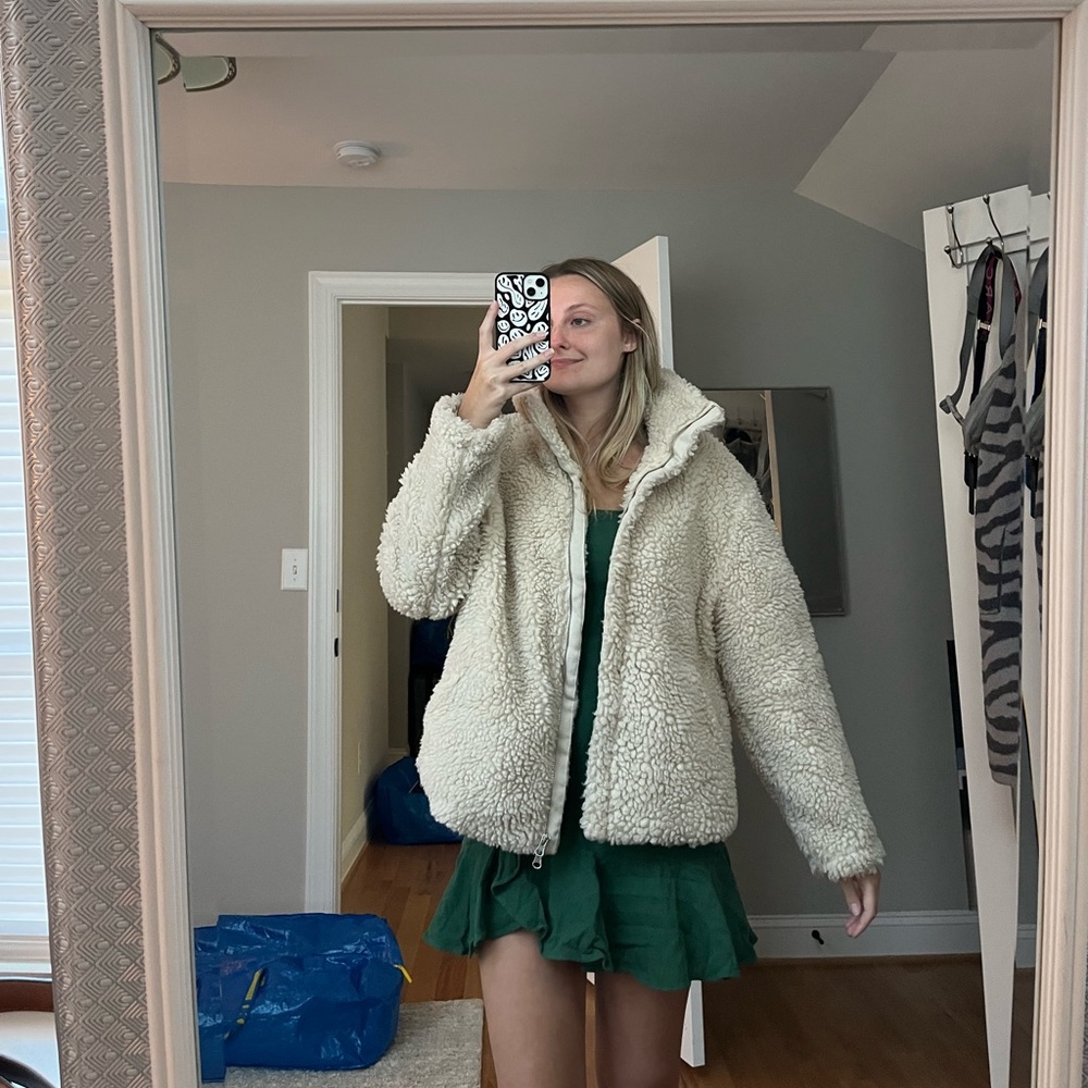 Light Tan Sherpa Jacket - Picture 5 of 7